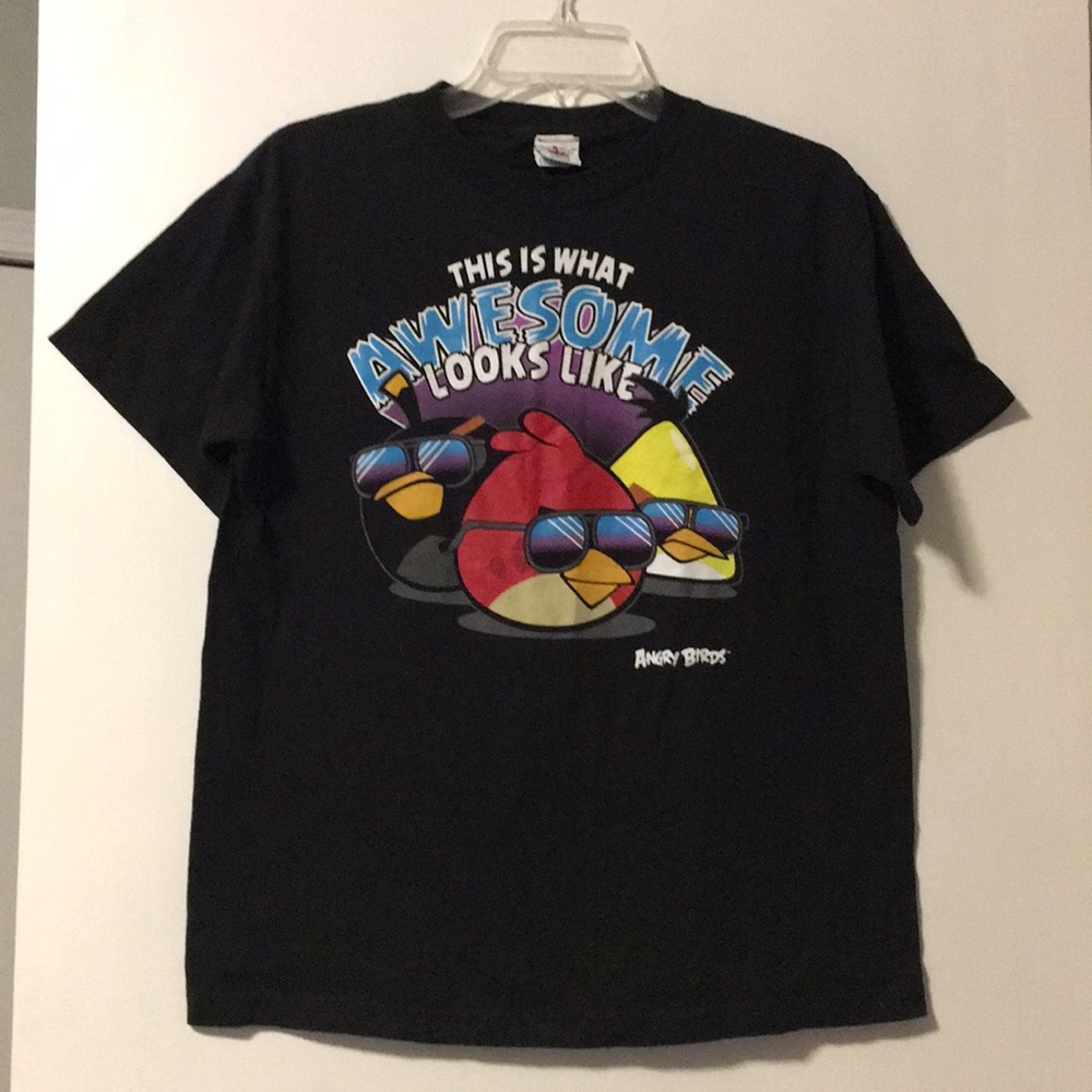 Fifth Sun Angry Birds Black Graphic Tee